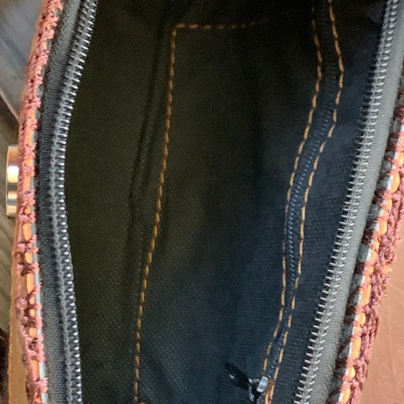 Peruvian Tribal Print Leather Purse pocketbook manta hand tooled Handmade Peru - Picture 4 of 7